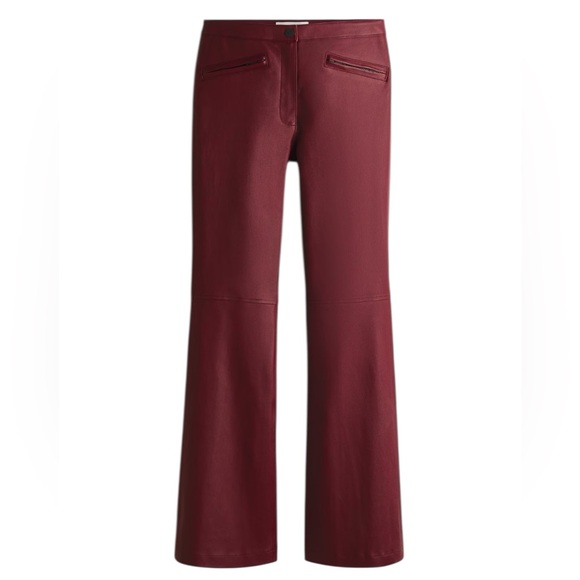 Perfect Moment H&M NWT 
Burgundy boot-cut genuine leather pants - Picture 4 of 14